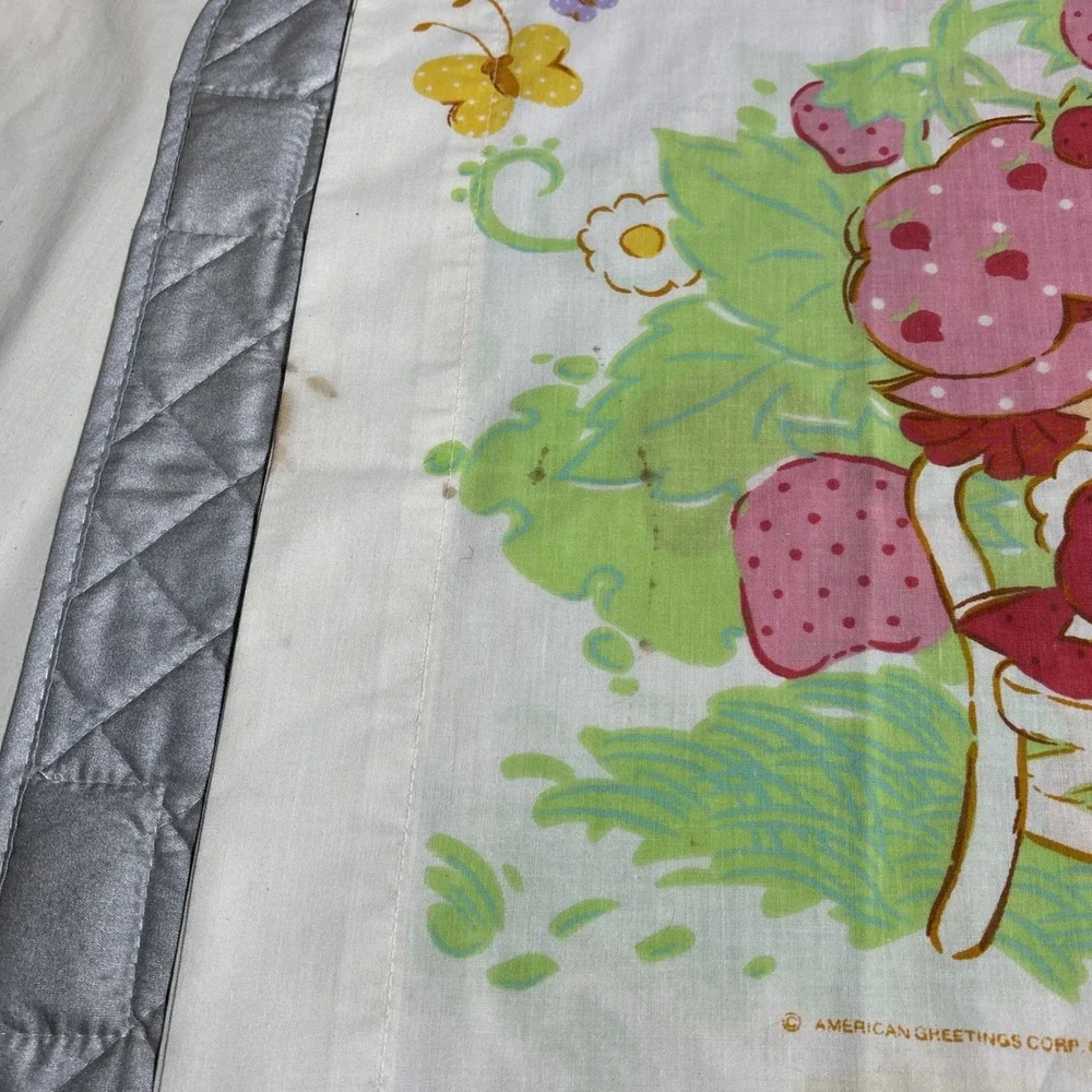 Strawberry Shortcake Pillowcase 1980 American Greetings Vintage Blueberry Muffin
